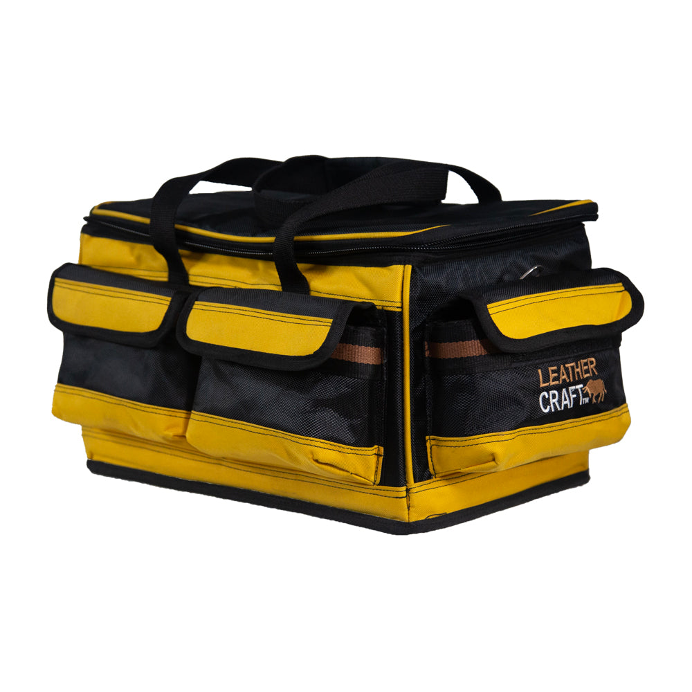 15" Yellow Square Closed Tool bag -  leathercrafttoolbags