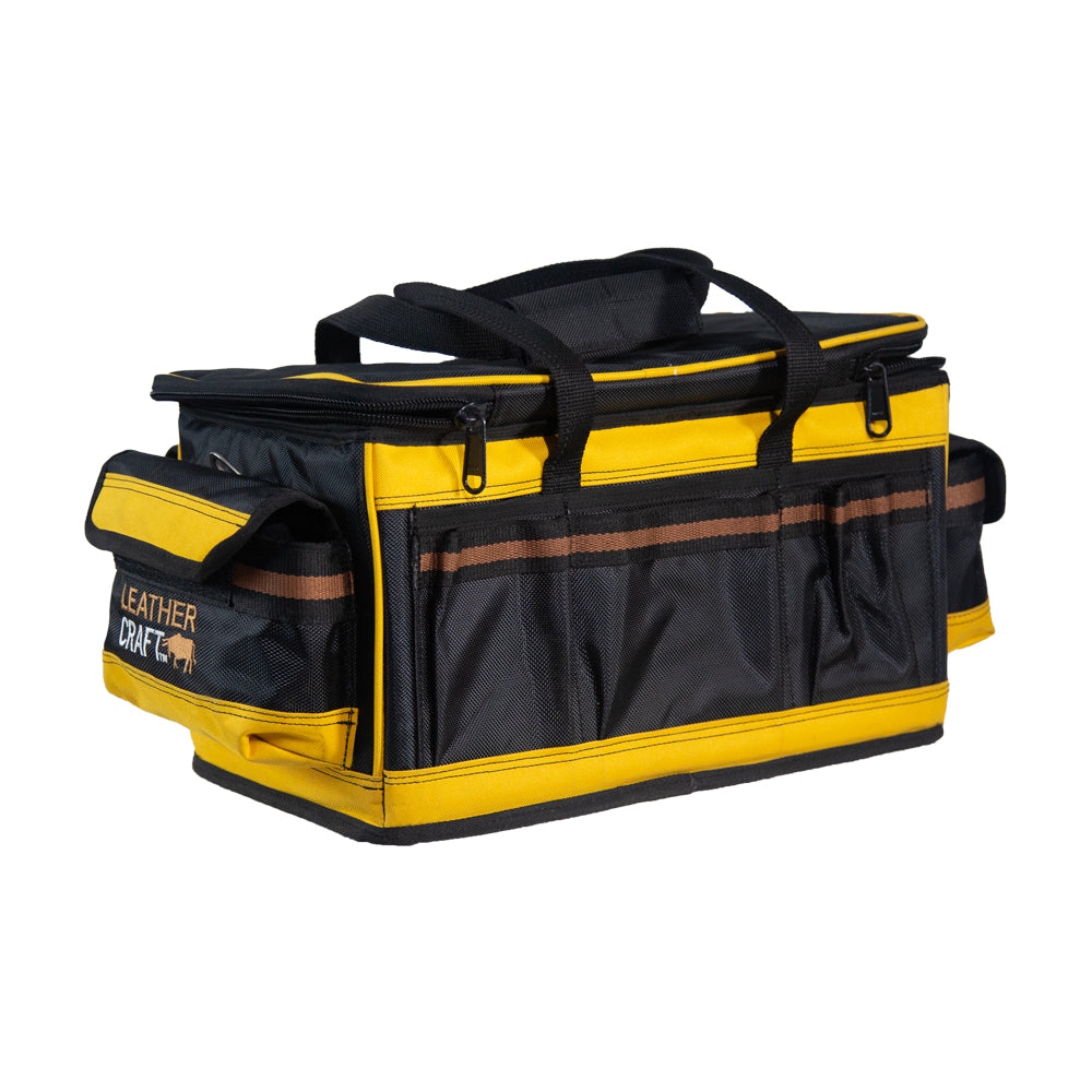 15" Yellow Square Closed Tool bag -  leathercrafttoolbags