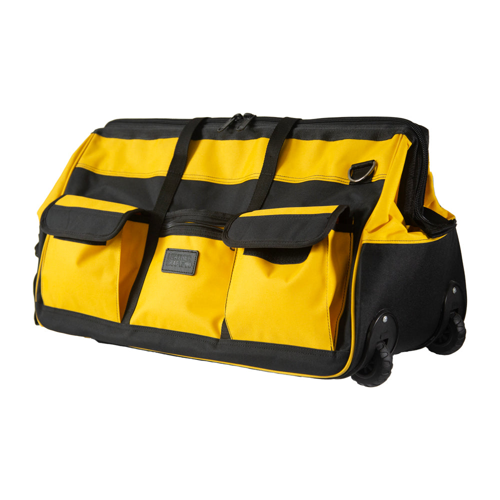 24" Yellow Open Trolley Tool Bag -  leathercrafttoolbags
