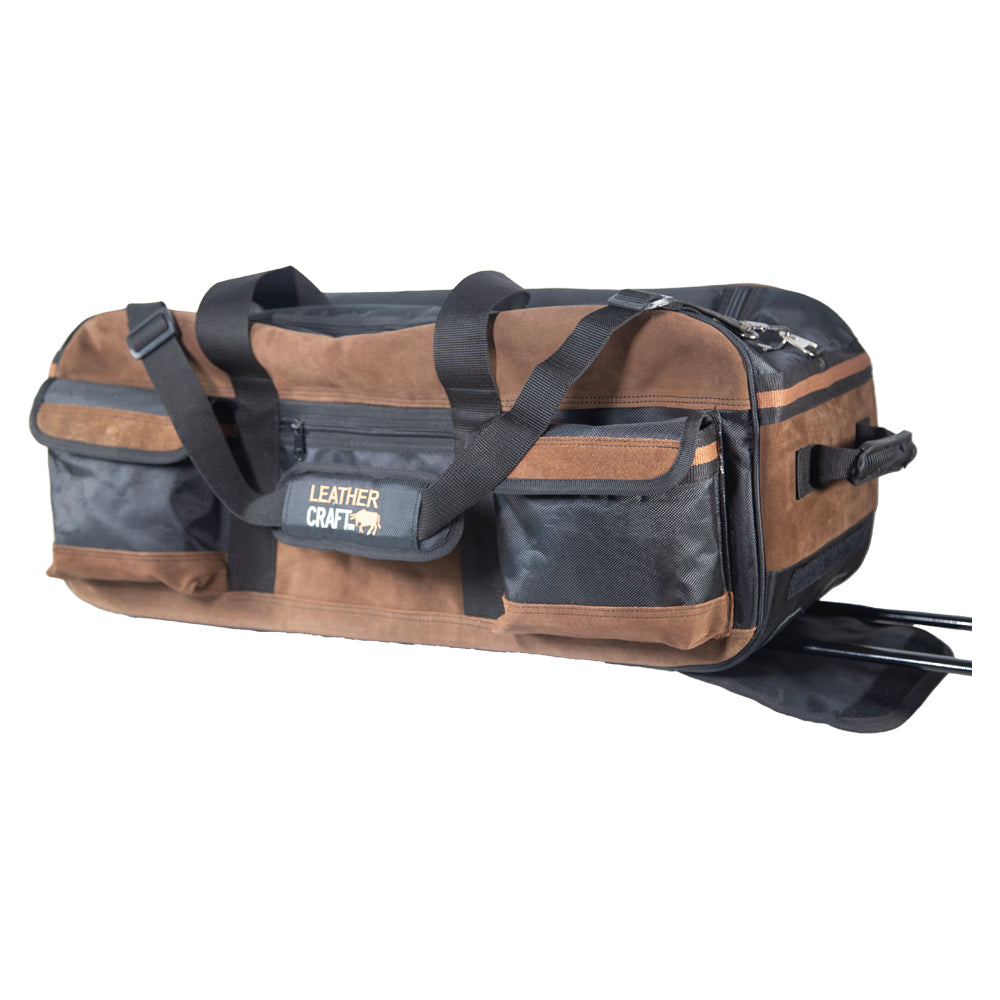 28" Brown Leather Trolley Tool bag -  leathercrafttoolbags