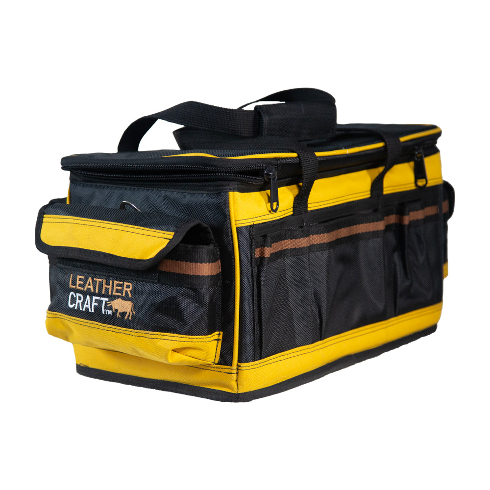 15" Yellow Square Closed Tool bag -  leathercrafttoolbags