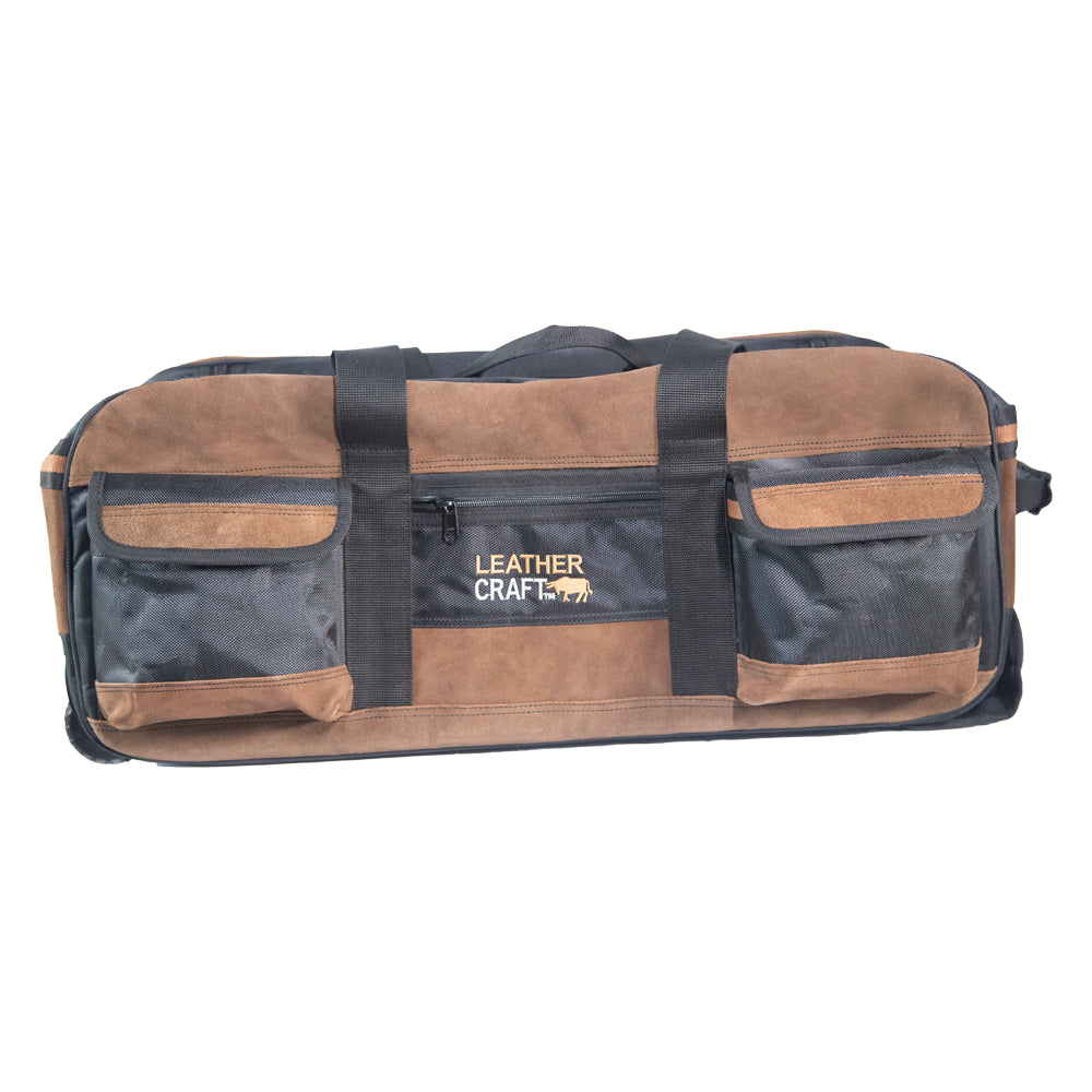 24" Brown Leather Trolley Tool Bag -  leathercrafttoolbags